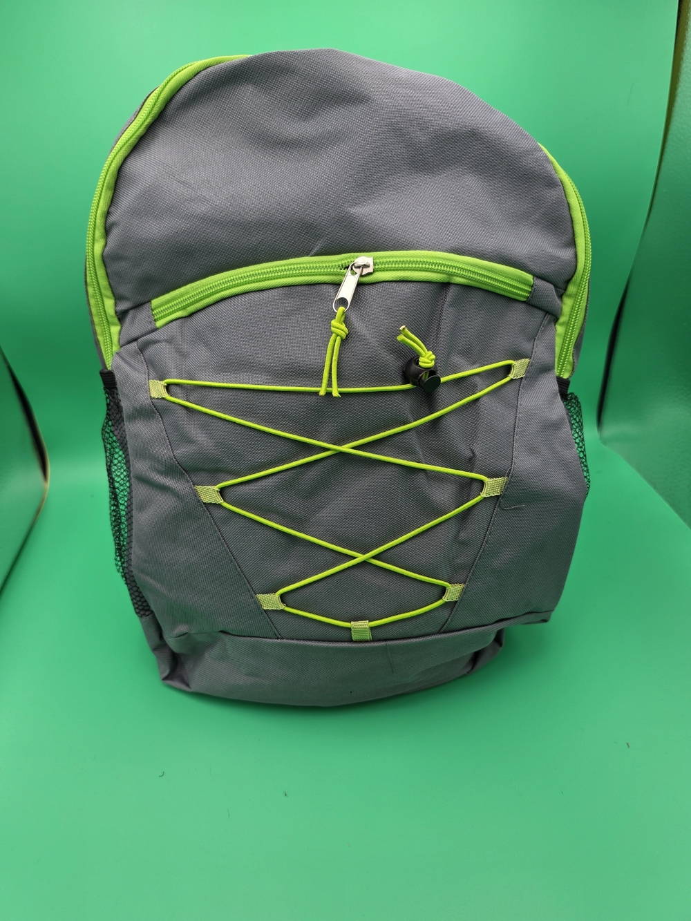 Gray and Lime Green Men’s Backpack - Sport Daypack